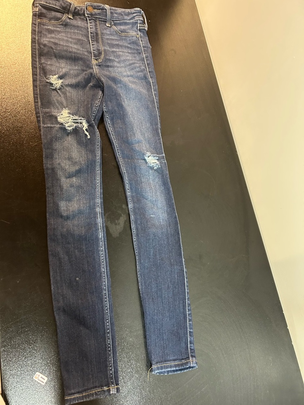 Hollister Ripped Dark Blue Skinny Jeans